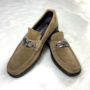 Salvatore Ferragamo Suede Slip-on Loafers Shoes Size 7